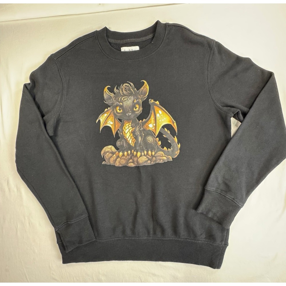 Goodfellow & Co Men's Dragon Graphic Fleece Crewneck Pullover Sweatshirt M